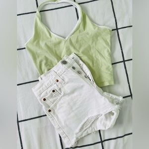 Levi’s White Denim Shorts